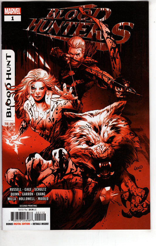 MARVEL PRH COMIC BOOKS BLOOD HUNTERS #1 (OF 4) 2ND PTG GREG LAND BLOOD SOAKED VAR
