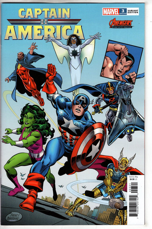 MARVEL PRH COMIC BOOKS CAPTAIN AMERICA #3 RON FRENZ AVENGERS 60TH VAR