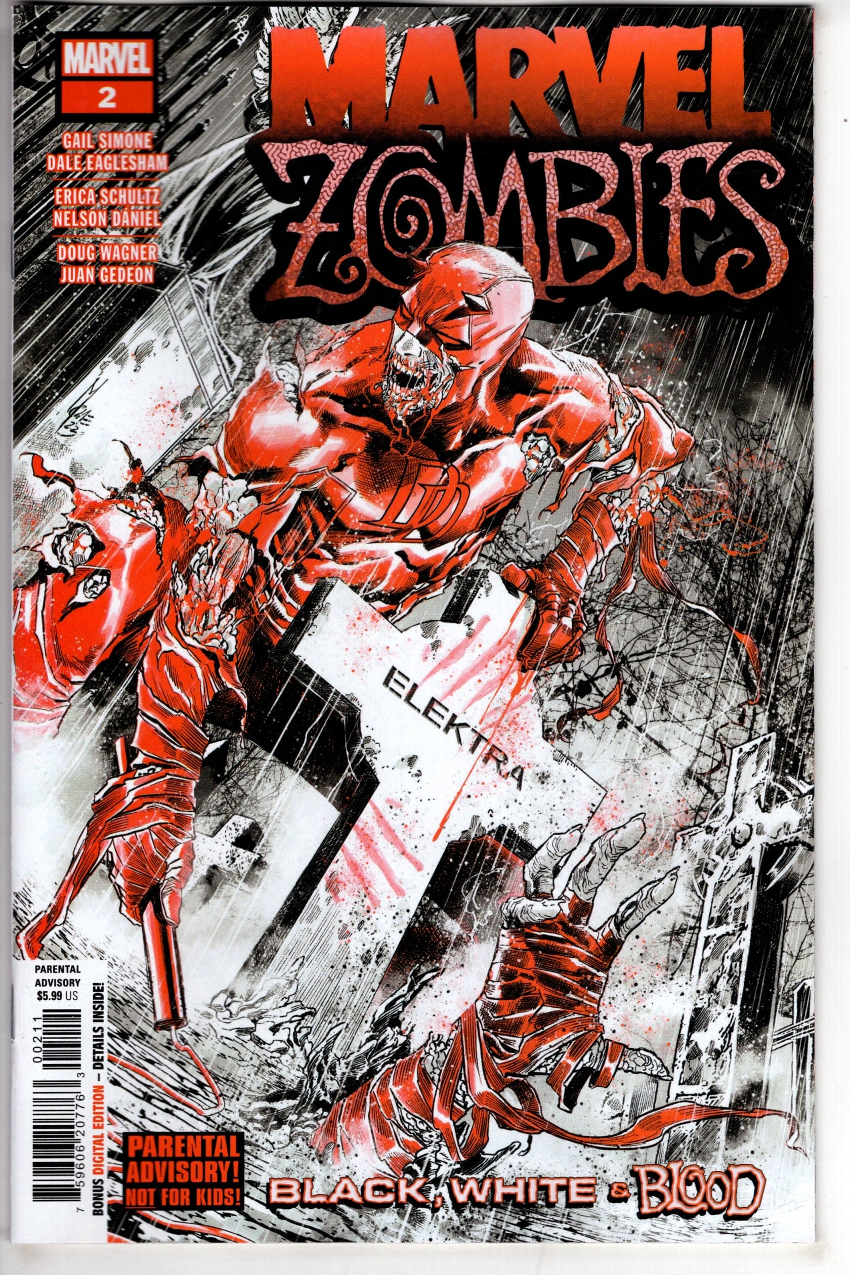 MARVEL PRH COMIC BOOKS MARVEL ZOMBIES BLACK WHITE BLOOD #2