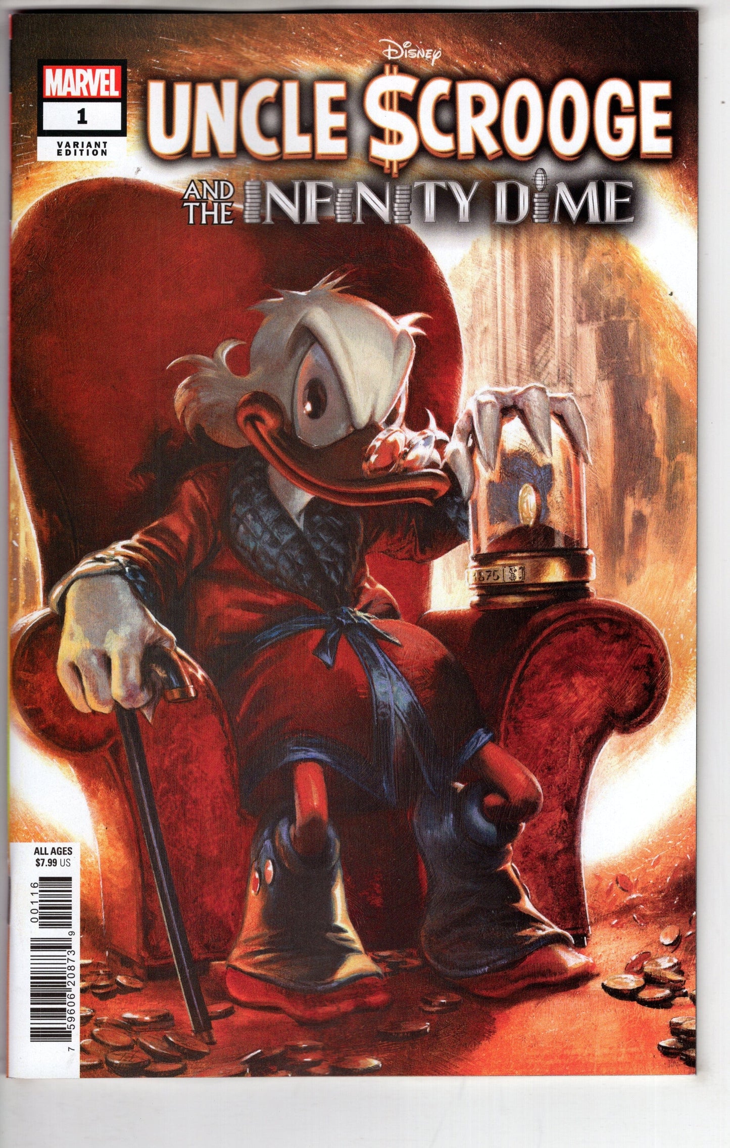 MARVEL PRH COMIC BOOKS UNCLE SCROOGE INFINITY DIME #1 10 COPY INCV DELLOTTO VAR