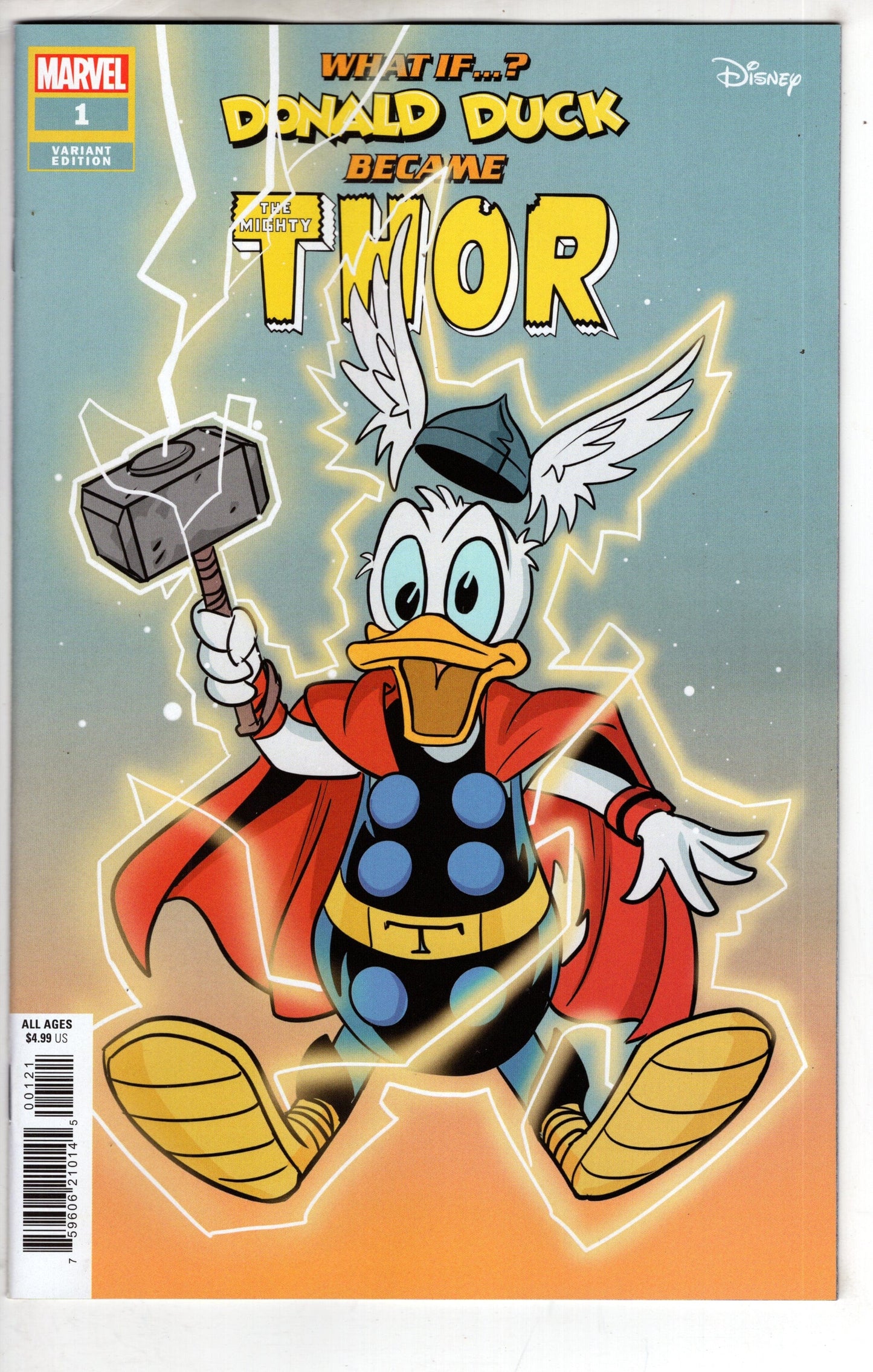 MARVEL PRH COMIC BOOKS WHAT IF DONALD DUCK BECAME THOR #1 NOTO DONALD DUCK THOR VAR