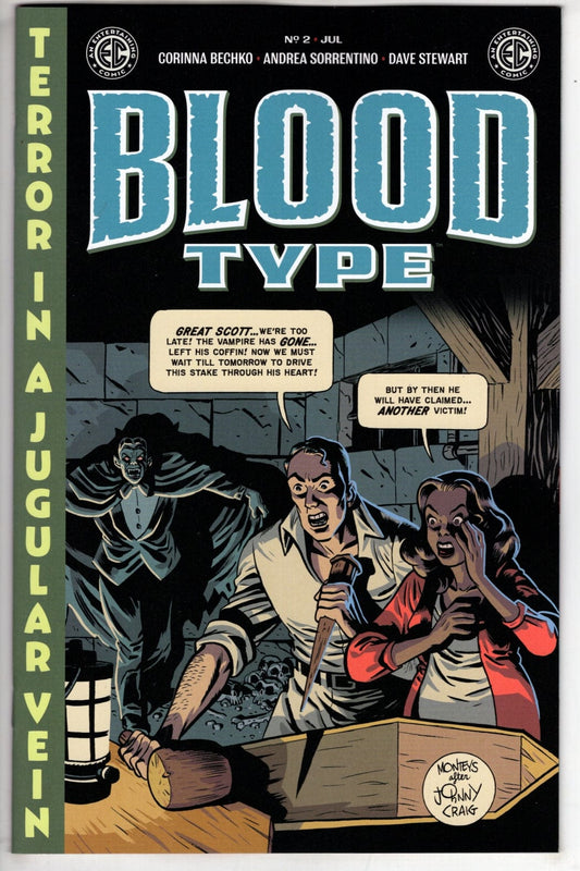 ONI PRESS INC. COMIC BOOK EC BLOOD TYPE #2 (OF 4) CVR C INC 1:10 ALBERT MONTEYS EC HOMAGE VAR