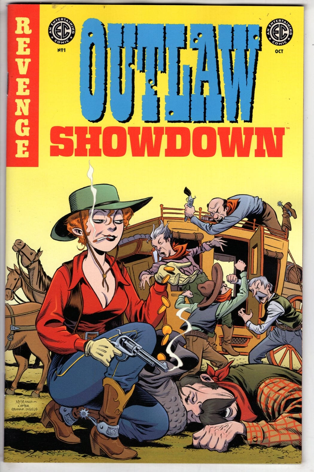 Oni Press NEW THIS WEEK EC OUTLAW SHOWDOWN #1 CVR D INC 1:10 SHAWN MCMANUS EC HOMAGE VAR