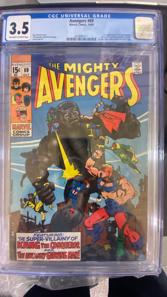 Packrat Comics CGC Comic AVENGERS #69 CGC 3.5