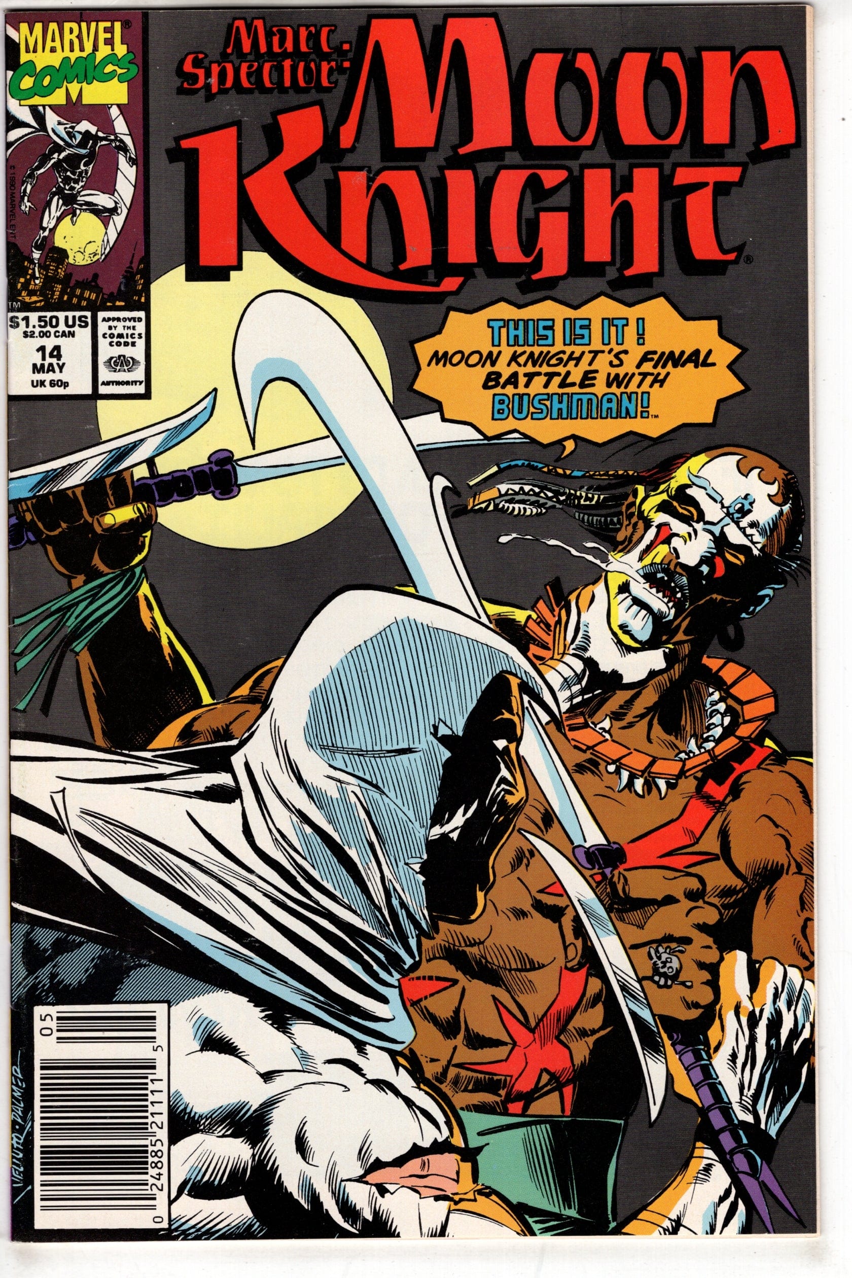 Packrat Comics COMIC BOOK Marc Spector: Moon Knight (1989 series) #14