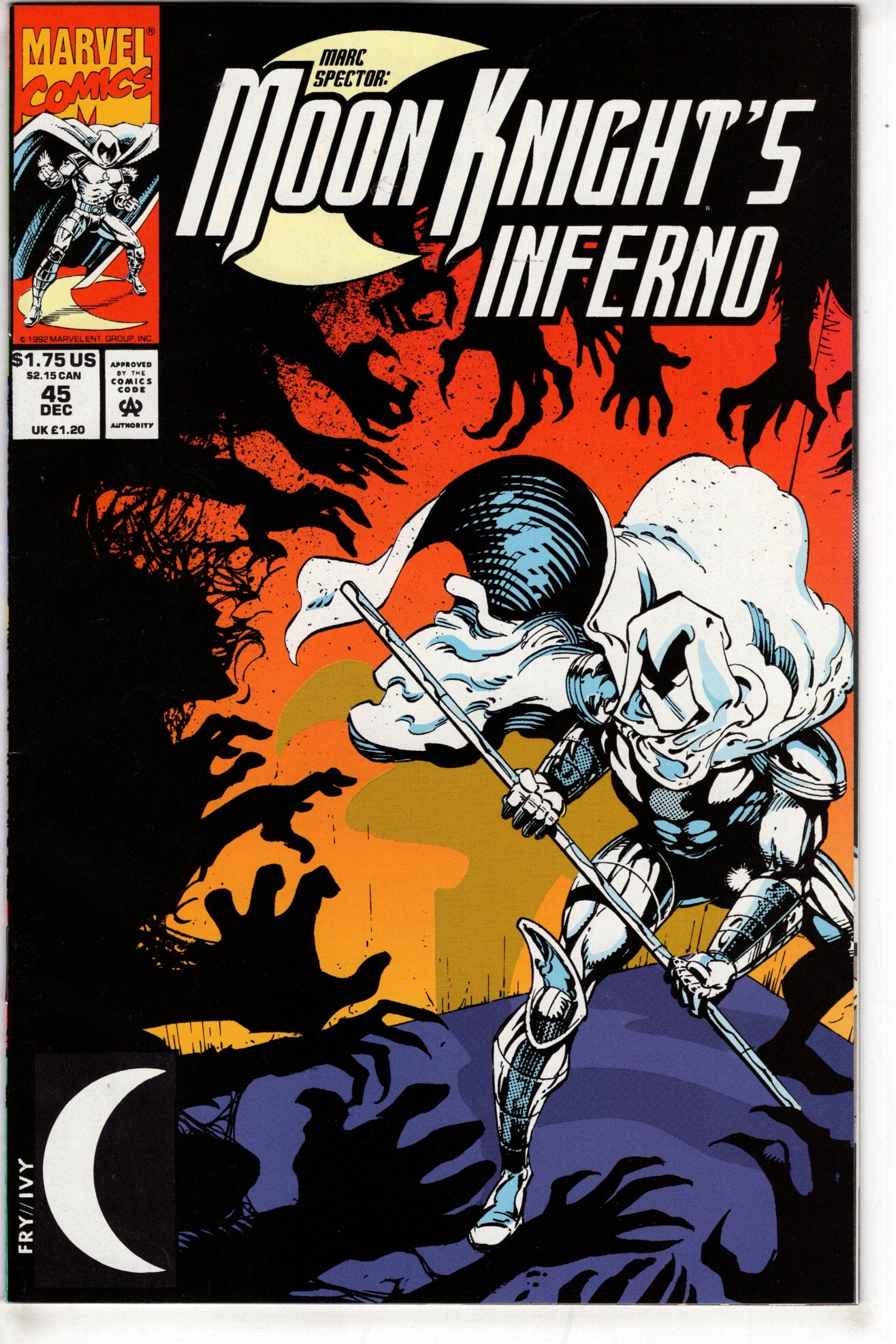 Packrat Comics COMIC BOOK Marc Spector: Moon Knight (1989 series) #45