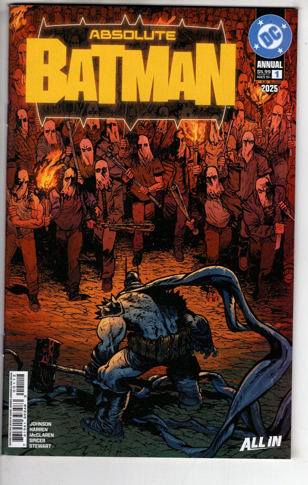 Packrat Comics NEW THIS WEEK ABSOLUTE BATMAN 2025 ANNUAL #1 (ONE SHOT) Second Printing Cvr A Daniel Warren Johnson (VF/NM)