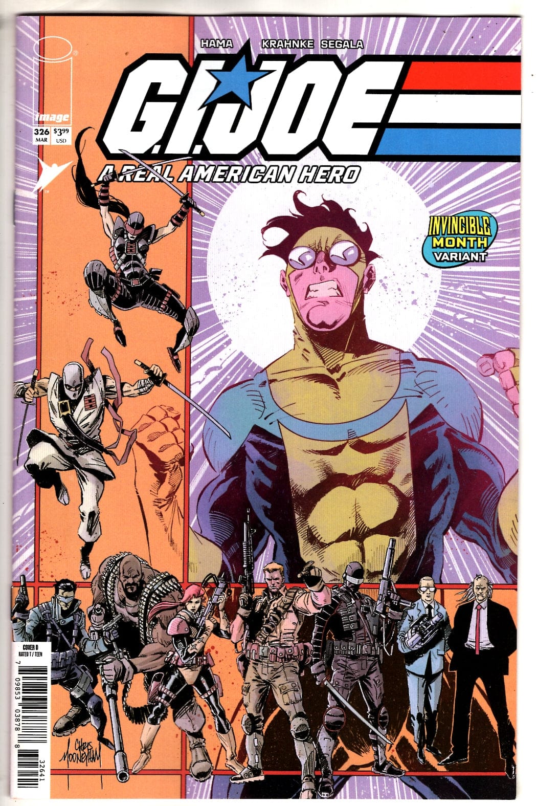 Packrat Comics NEW THIS WEEK GI JOE A REAL AMERICAN HERO #326 CVR D CHRIS MOONEYHAM INVINCIBLE TEAM UP VAR (VF/NM)