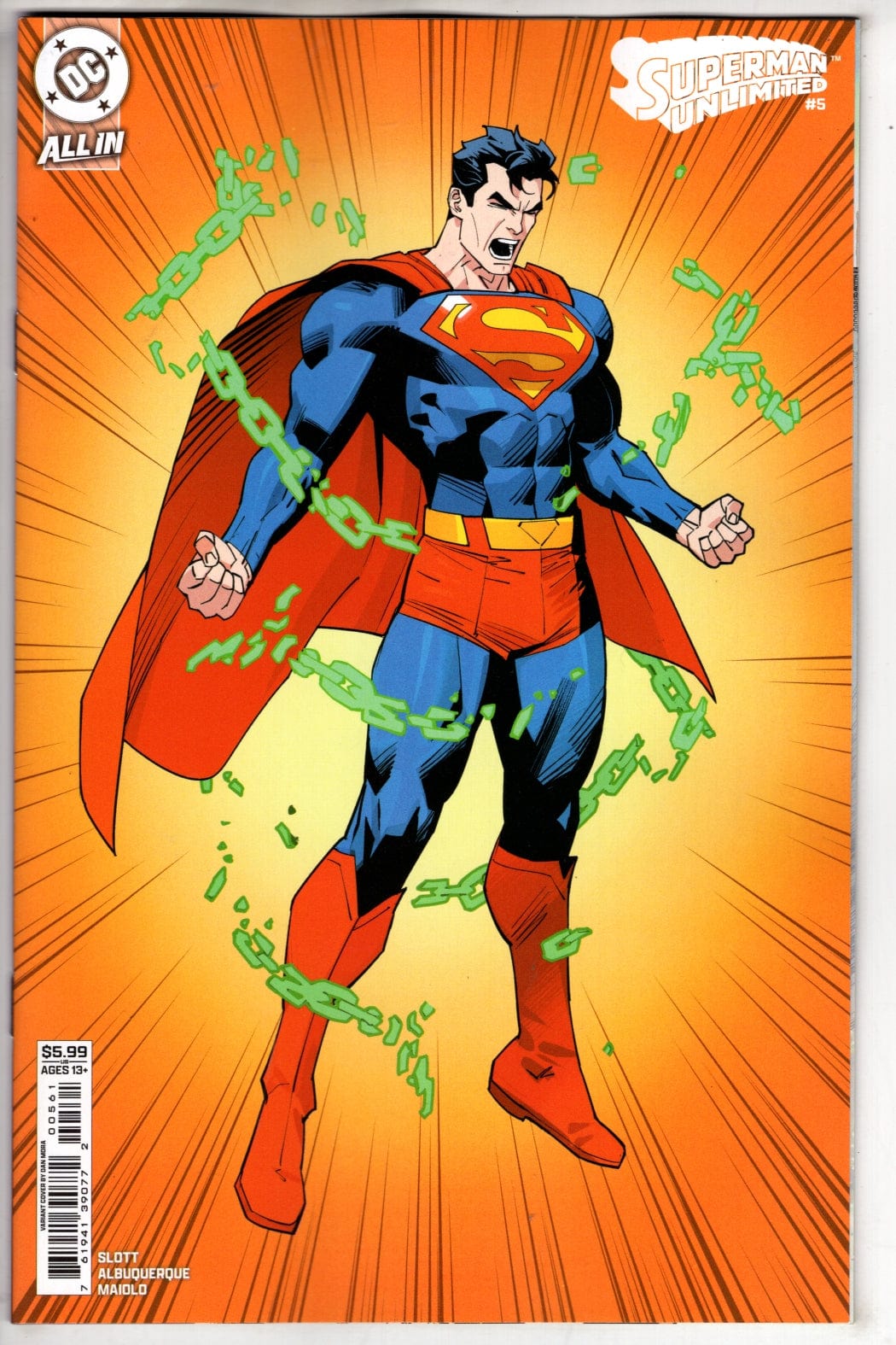 Packrat Comics NEW THIS WEEK SUPERMAN UNLIMITED #5 CVR F DAN MORA CORNER BOX CARD STOCK VAR