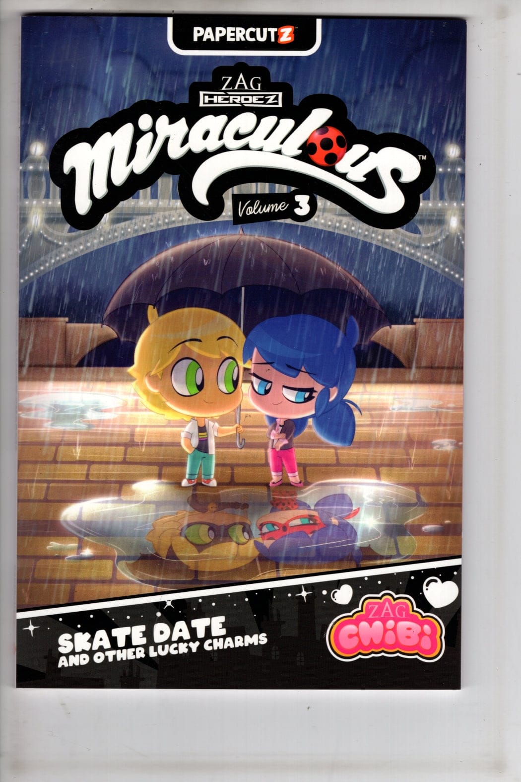 Papercutz NEW THIS WEEK MIRACULOUS LADYBUG CHIBI TP VOL 03 SKATE DATE & OTHER LUCKY CHARMS
