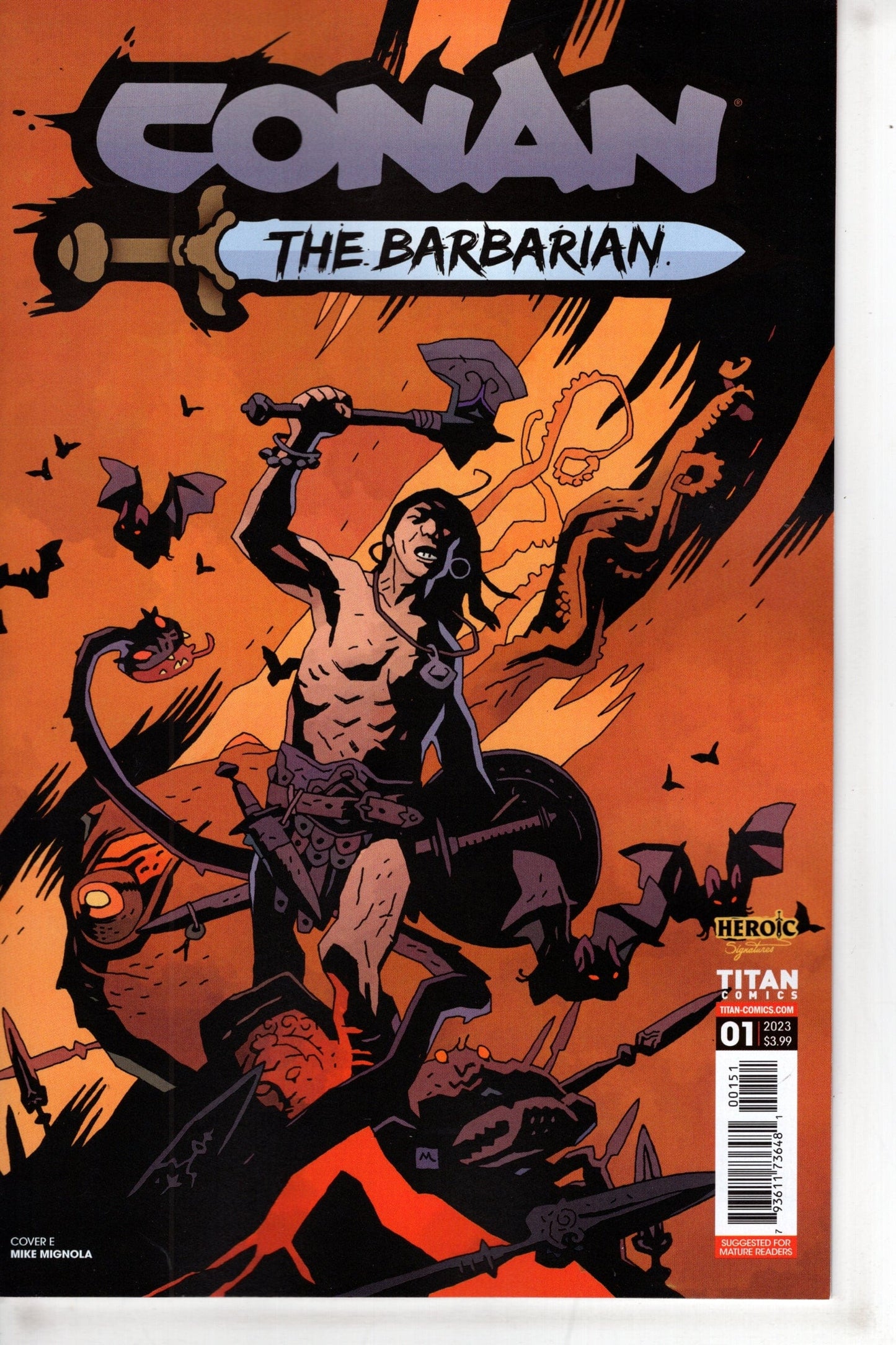 TITAN COMICS COMIC BOOK Conan Barbarian #1 Cover E Mignola (Mature)