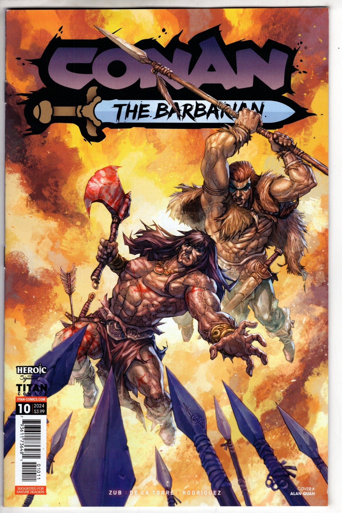 TITAN COMICS COMIC BOOK Conan the Barbarian #10 Cover A Quah (Mature)