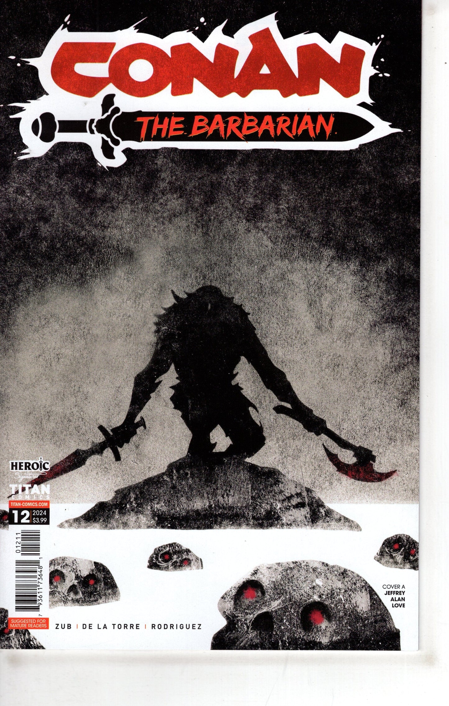 TITAN COMICS COMIC BOOK Conan the Barbarian #12 Cover A Love (Mature)