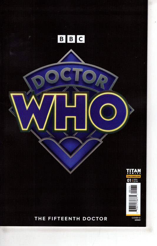 TITAN COMICS COMIC BOOK Doctor Who Fifteenth Doctor #1 (Of 4) Cover G Logo