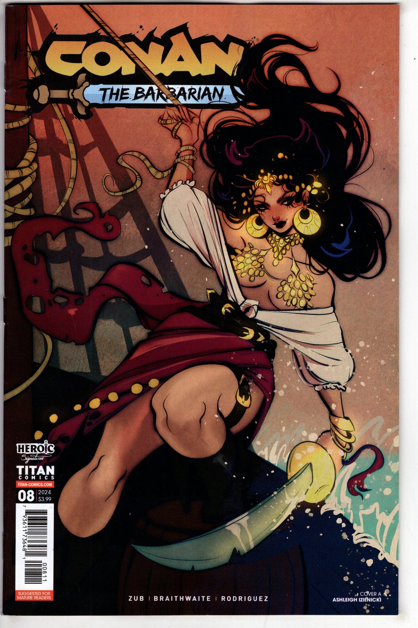 TITAN COMICS COMIC BOOKS Conan the Barbarian #8 Cover A Izienicki (Mature)