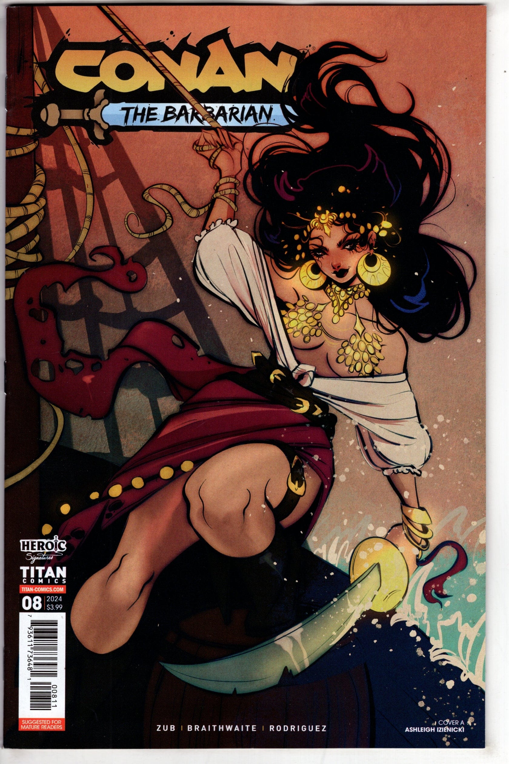 TITAN COMICS COMIC BOOKS Conan the Barbarian #8 Cover A Izienicki (Mature)