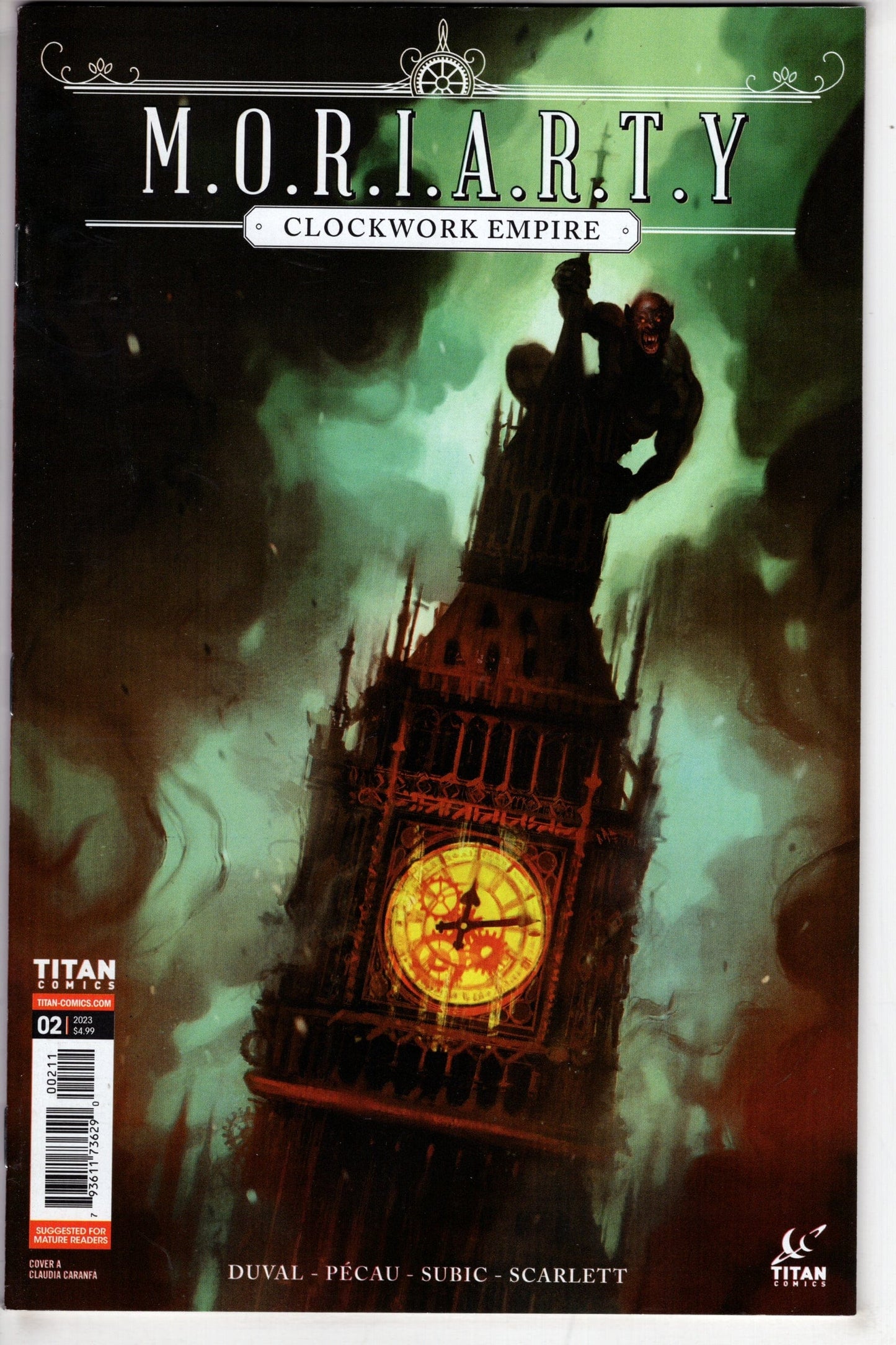 TITAN COMICS Comics MORIARTY CLOCKWORK EMPIRE #2 CVR A CARANFA (MR)