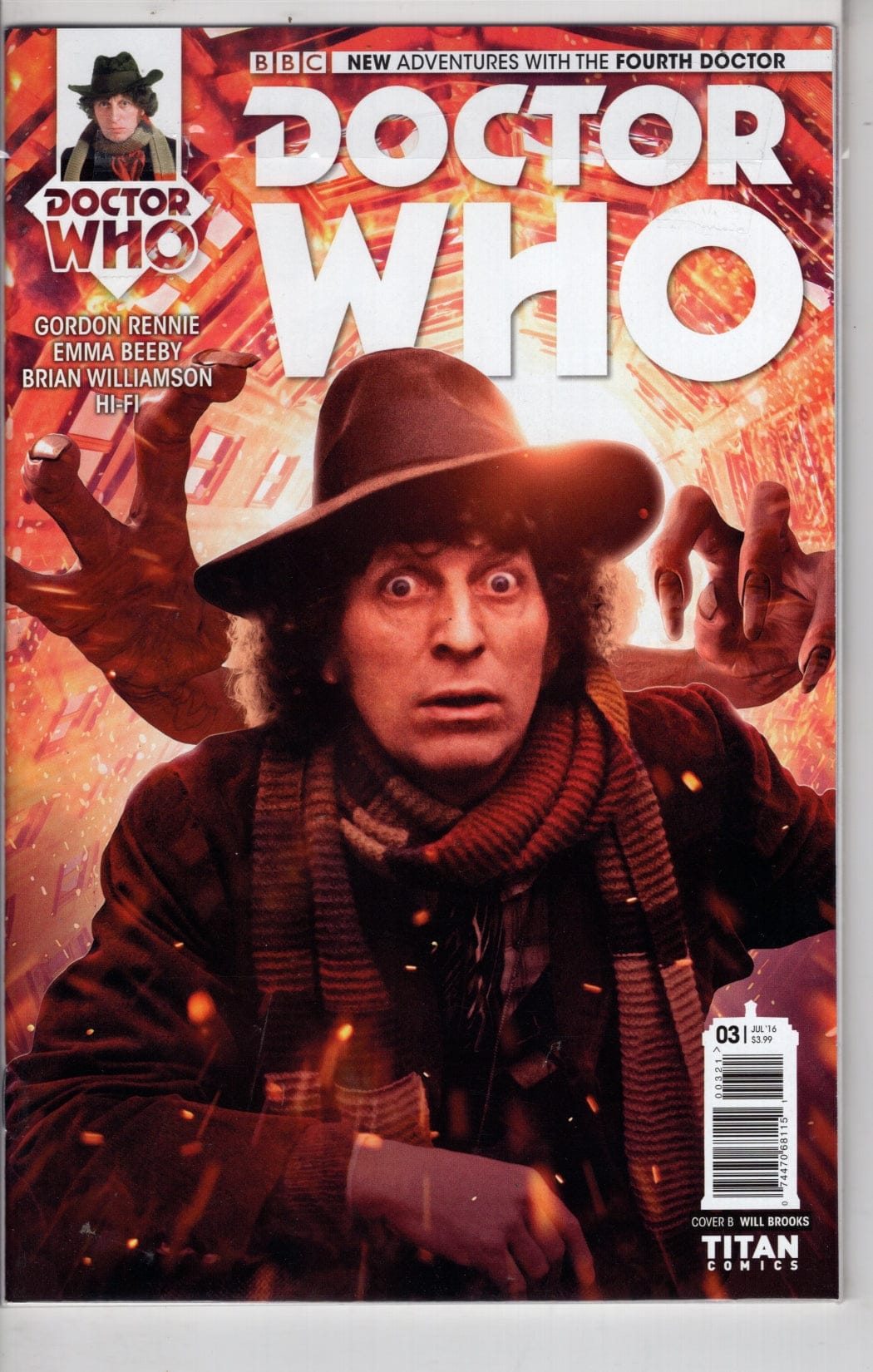 Titan Comics Doctor Who: The Fourth Doctor #3 CVR B [VF/NM]
