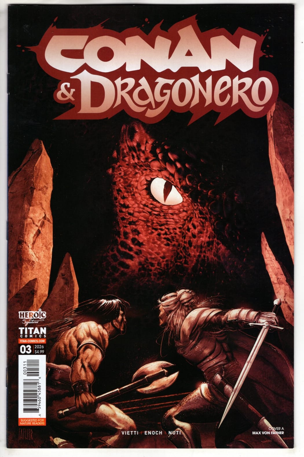Titan Comics NEW THIS WEEK CONAN AND DRAGONERO #3 (OF 7) CVR A MAX VON FAFNER (MR) (VF/NM)