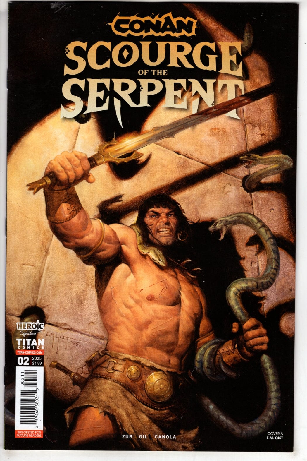 Titan Comics NEW THIS WEEK CONAN THE BARBARIAN SCOURGE OF THE SERPENT #2 (OF 4) CVR A EM GIST (MR)
