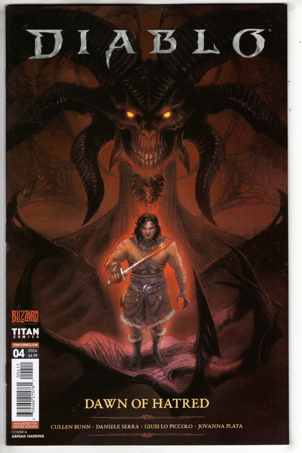 Titan Comics NEW THIS WEEK DIABLO DAWN OF HATRED #4 (OF 4) CVR A ABIGAIL HARDING (MR) (VF/NM)