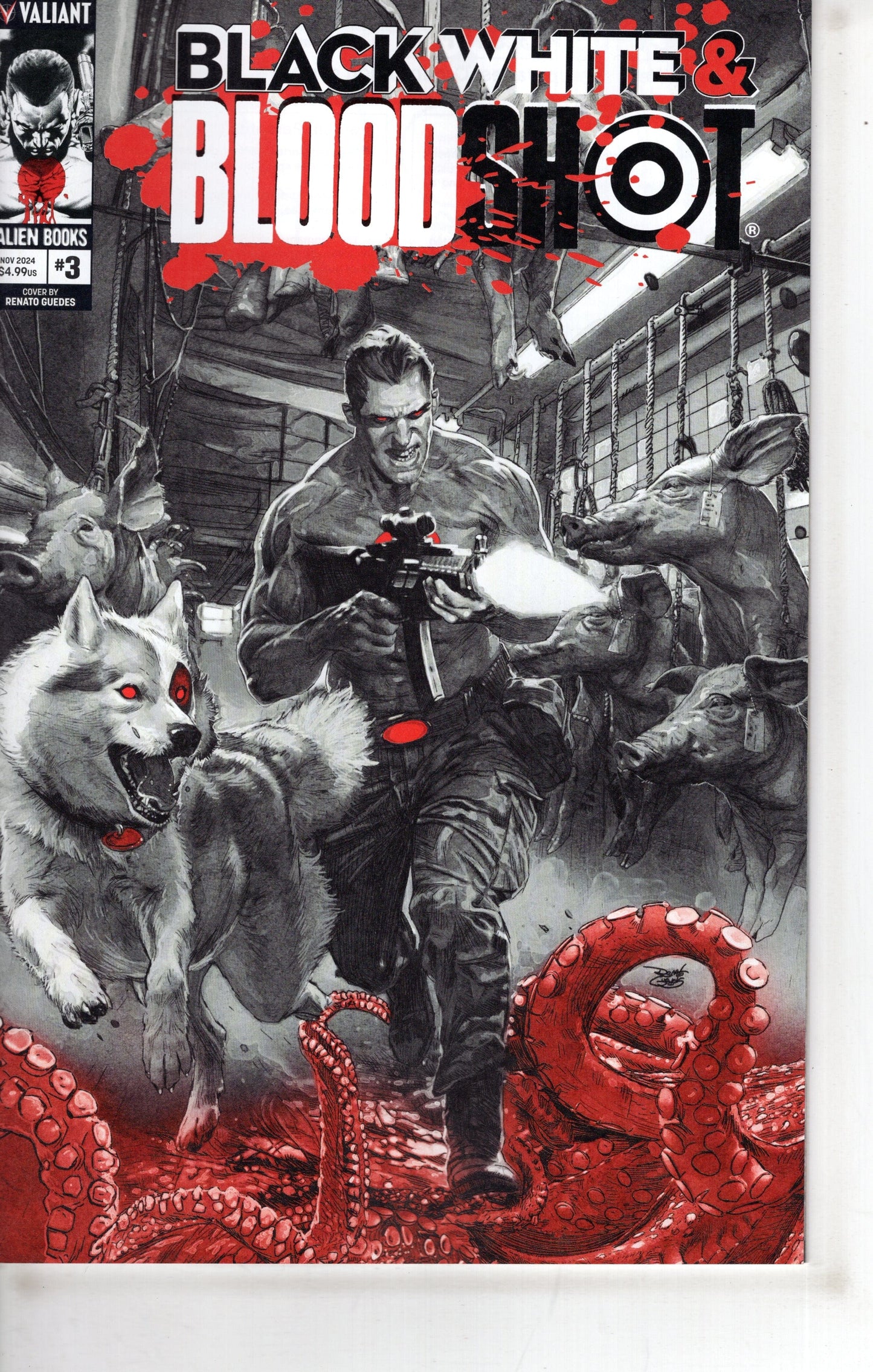 VALIANT COMIC BOOK Black White & Bloodshot #3 (Of 4) Cover A Guedes (Mature)