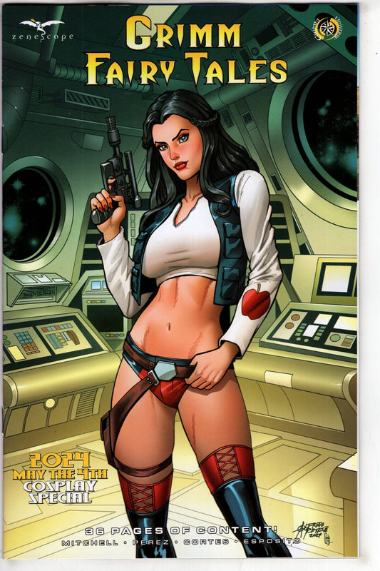 ZENESCOPE ENTERTAINMENT INC COMIC BOOK Grimm Fairy Tales Pres 2024 May 4TH Cosplay Pinup Spec Cover A Reyes