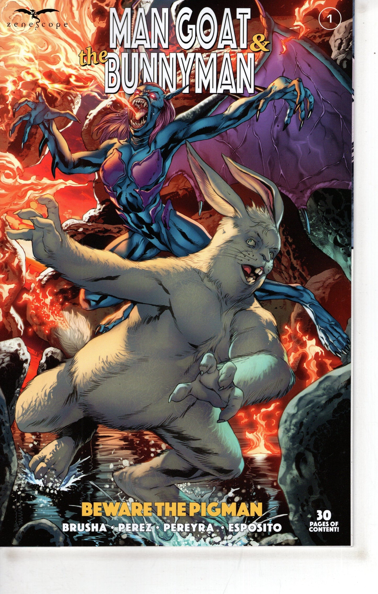 ZENESCOPE ENTERTAINMENT INC COMIC BOOK Man Goat & Bunnyman Beware The Pigman #1 (Of 3) Cover B Vitori