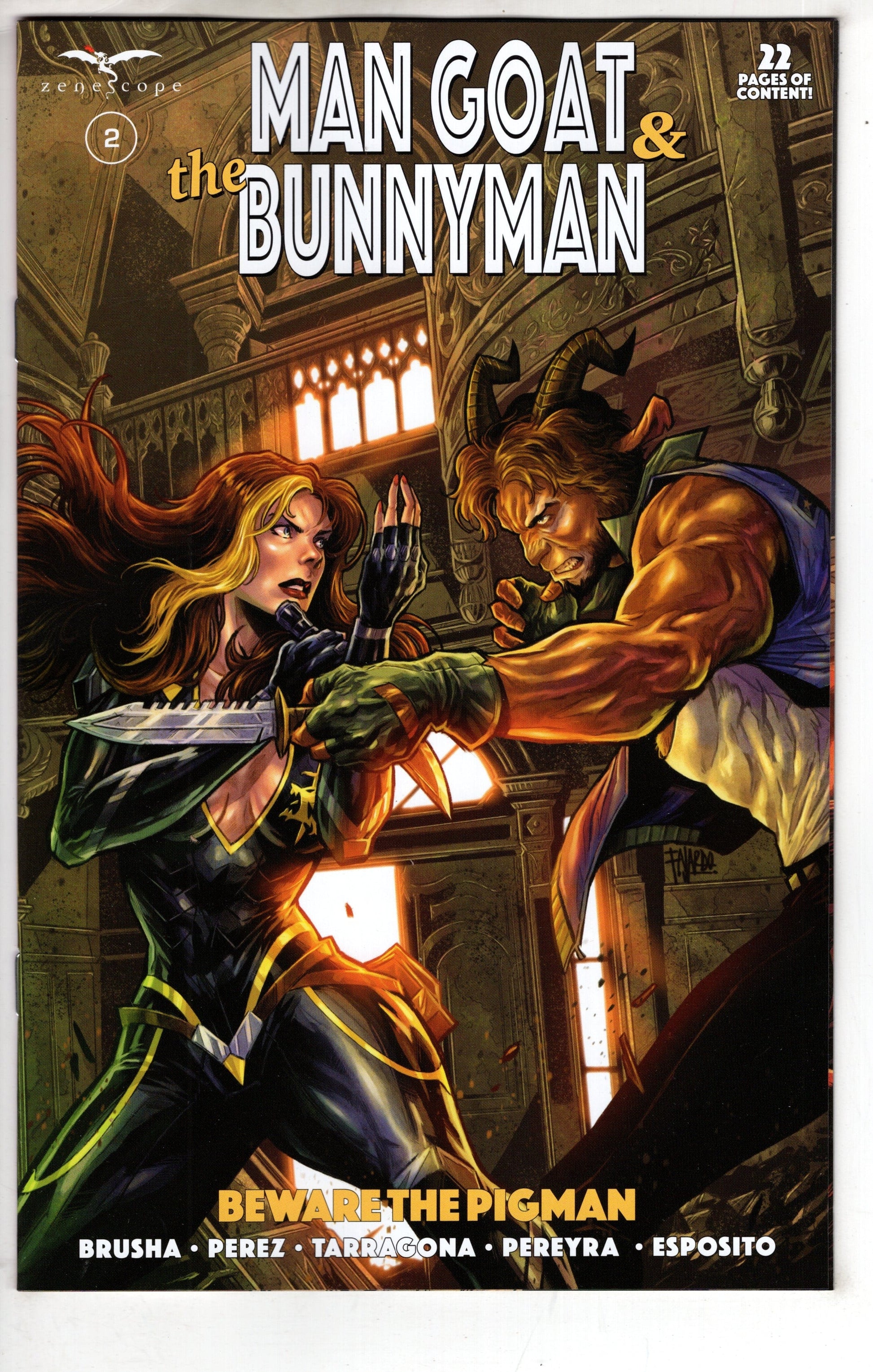 ZENESCOPE ENTERTAINMENT INC COMIC BOOK Man Goat & Bunnyman Beware The Pigman #2 (Of 3) Cover B Fajard