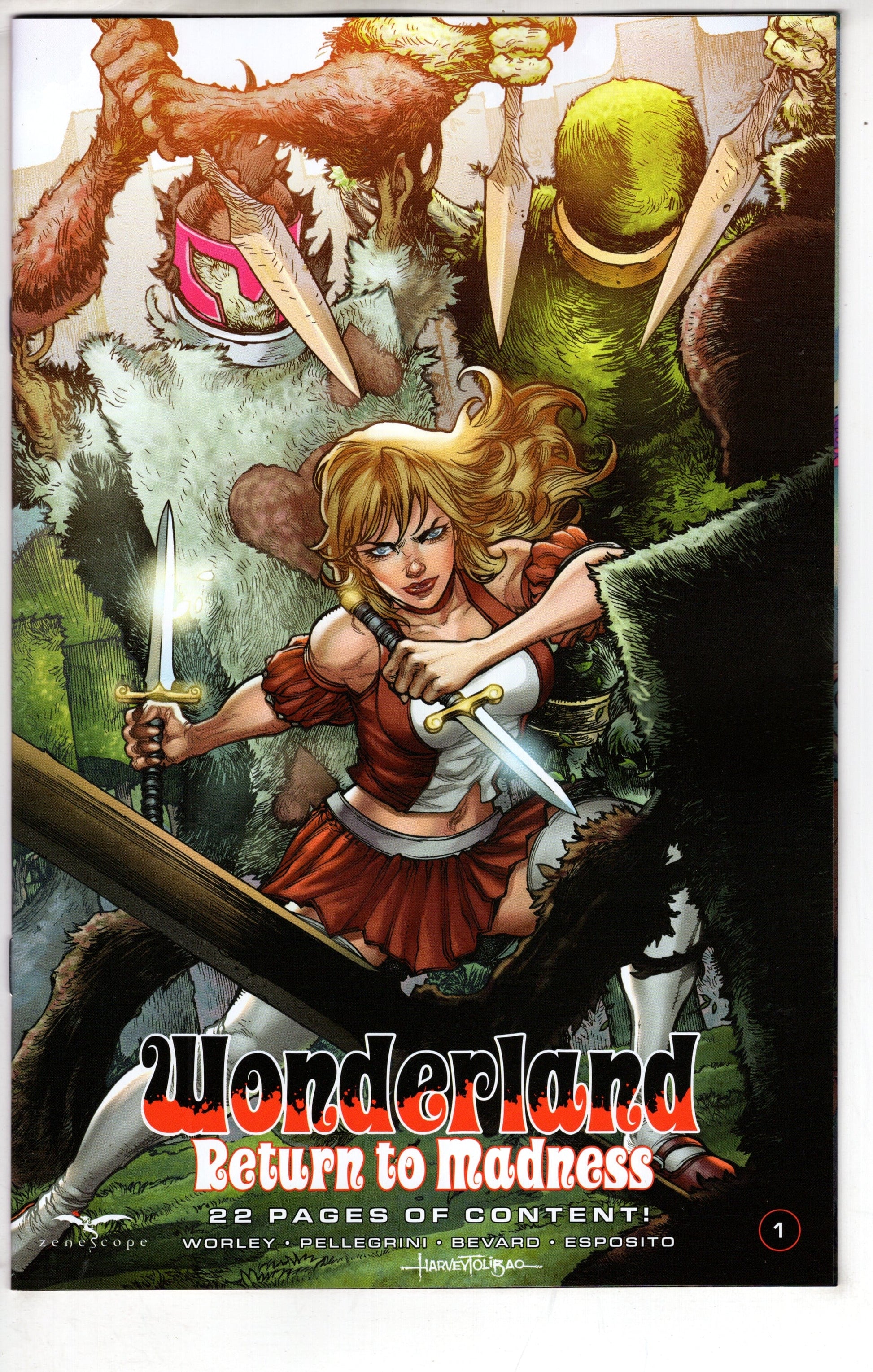 ZENESCOPE ENTERTAINMENT INC COMIC BOOK Wonderland Return To Madness #1 (Of 3) Cover B Harvey Tolibao