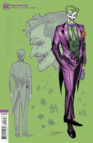 Batman Vol 3 #95 Cover C Incentive Jorge Jimenez Joker Card Stock Variant Cover - Packrat Comics