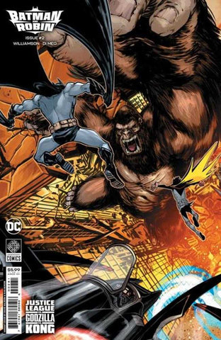 Batman And Robin #2 Cover H David Baldeon Connecting Justice League vs Godzilla vs Kong Card Stock Variant