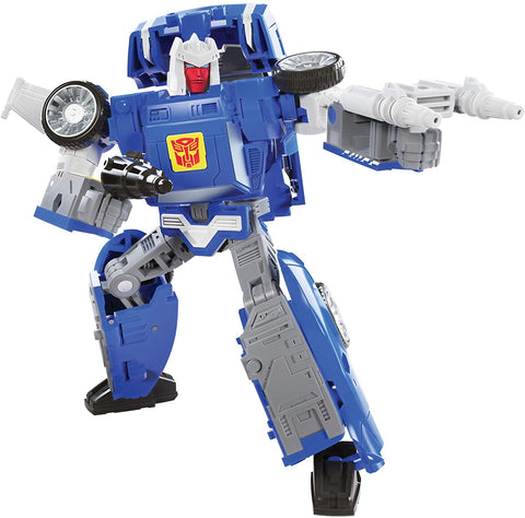 Transformers Toys Generations War for Cybertron: Kingdom Deluxe WFC-K26 Autobot Tracks Action Figure - Kids Ages 8 and Up, 5.5-inch , Blue - Packrat Comics