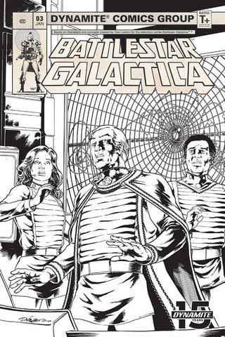 BATTLESTAR GALACTICA CLASSIC #3 1 in 20 COPY HDR B&W INCV - Packrat Comics