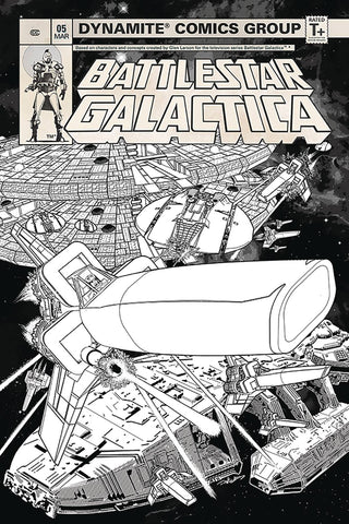 BATTLESTAR GALACTICA CLASSIC #5 20 COPY HDR B&W INCV - Packrat Comics