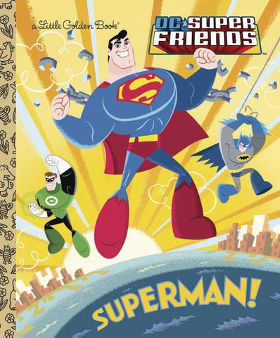 DC SUPER FRIENDS SUPERMAN LITTLE GOLDEN BOOK HC - Packrat Comics