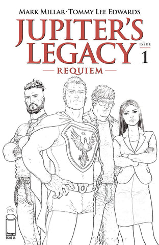 JUPITERS LEGACY REQUIEM #1 (OF 12) CVR C QUITELY B&W (MR) - Packrat Comics