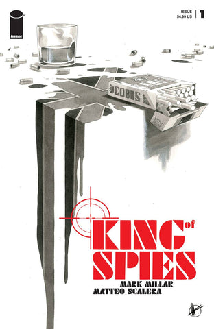 KING OF SPIES #1 (OF 4) CVR B SCALERA B&W (MR) - Packrat Comics