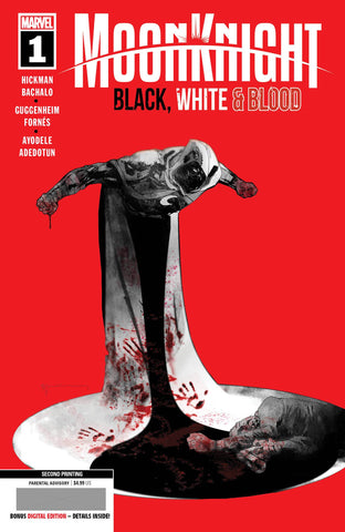 MOON KNIGHT BLACK WHITE BLOOD #1 (OF 4) 2ND PTG SIENKIEWICZ - Packrat Comics