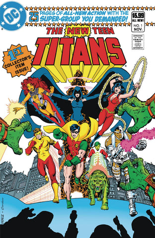 NEW TEEN TITANS #1 FACSIMILE EDN CVR B PEREZ GIORDANO FOIL - Packrat Comics