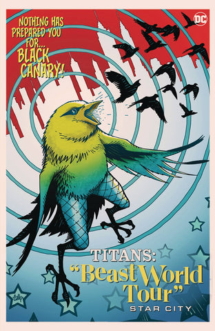 TITANS BEAST WORLD TOUR STAR CITY #1 OS CVR B HAMNER CSV - Packrat Comics