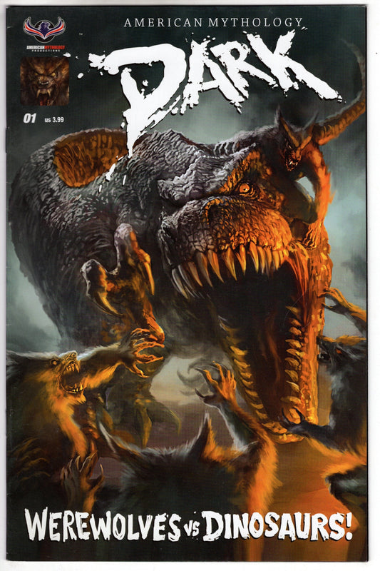 AMERICAN MYTHOLOGY PRODUCTIONS VF/NM AM DARK WEREWOLVES VS DINOSAURS #1 MAIN CVR
