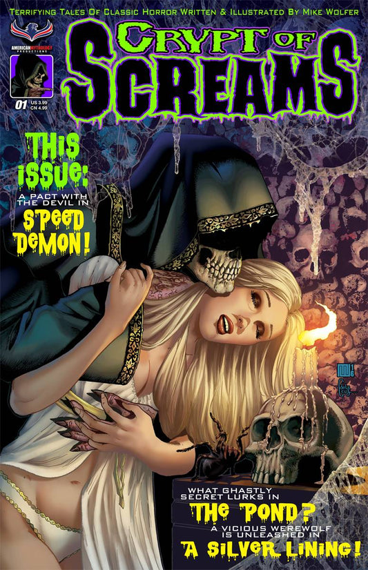 AMERICAN MYTHOLOGY PRODUCTIONS VF/NM CRYPT OF SCREAMS #1 (MR)