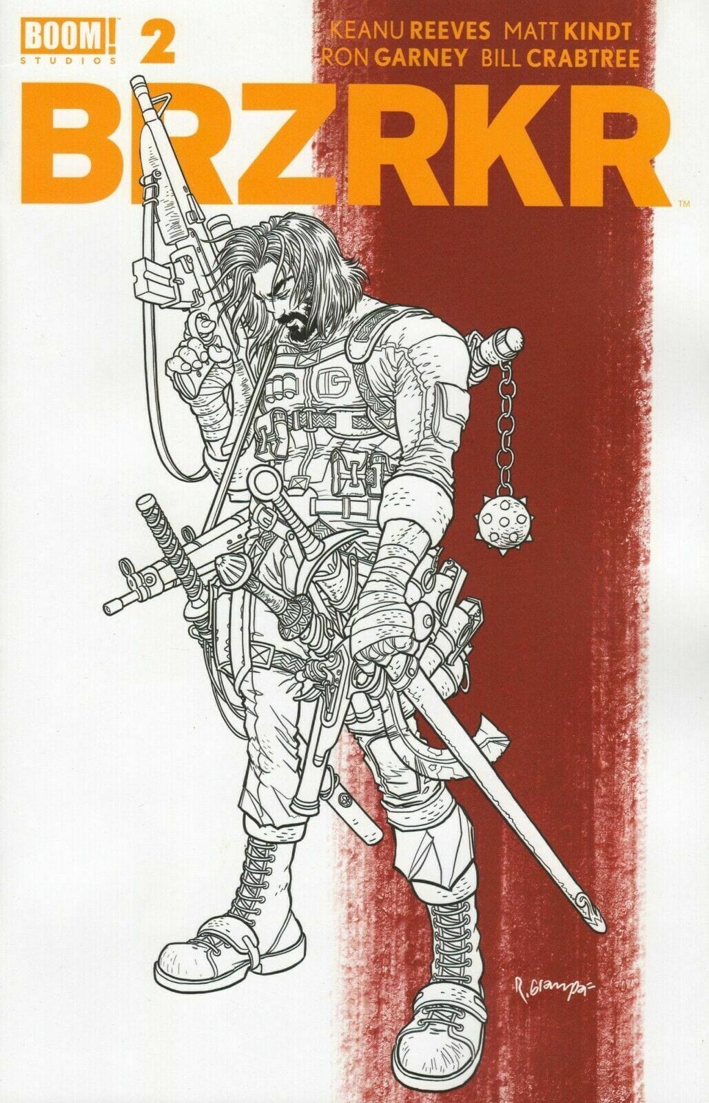 BOOM! STUDIOS COMIC BOOK BRZRKR #2 Secret Line Art Variant