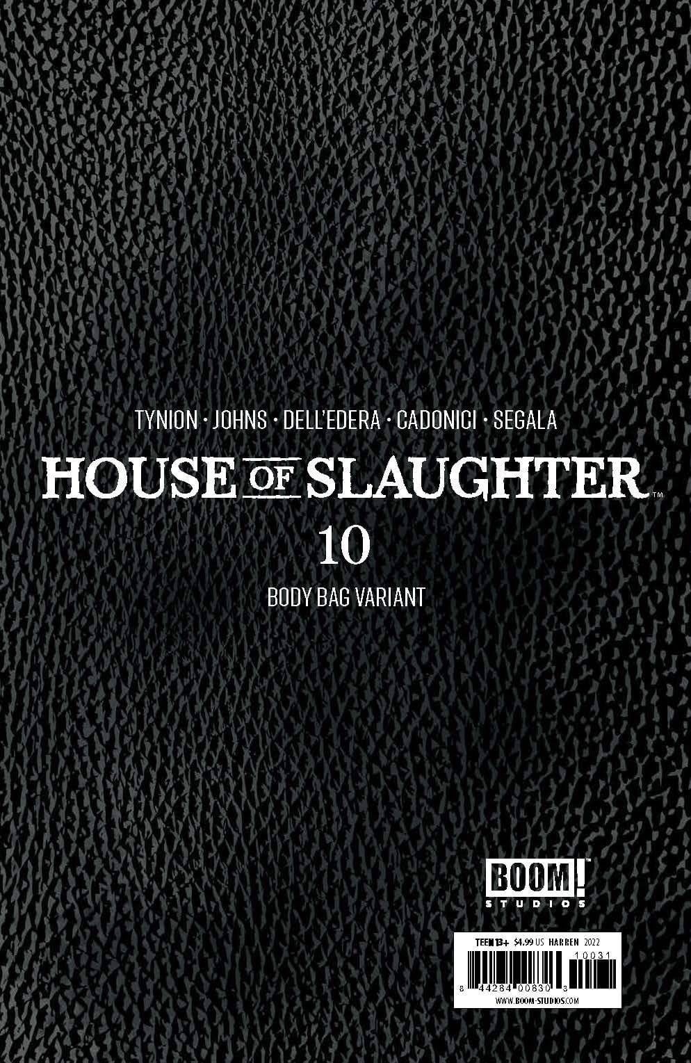 BOOM! STUDIOS COMIC BOOK HOUSE OF SLAUGHTER #10 CVR C BODYBAG VARIANT HARREN