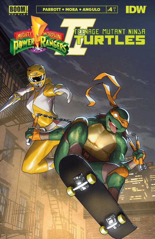 BOOM! STUDIOS COMIC BOOK Mmpr Teenage Mutant Ninja Turtles II #4 (Of 5) Cover E Cardstock Variant Clarke