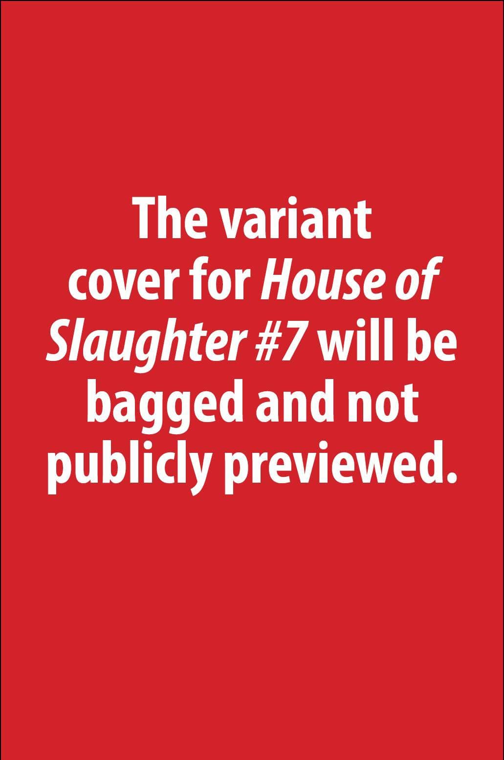 BOOM! STUDIOS COMIC BOOK VF/NM HOUSE OF SLAUGHTER #7 CVR C BODYBAG VARIANT KAGO