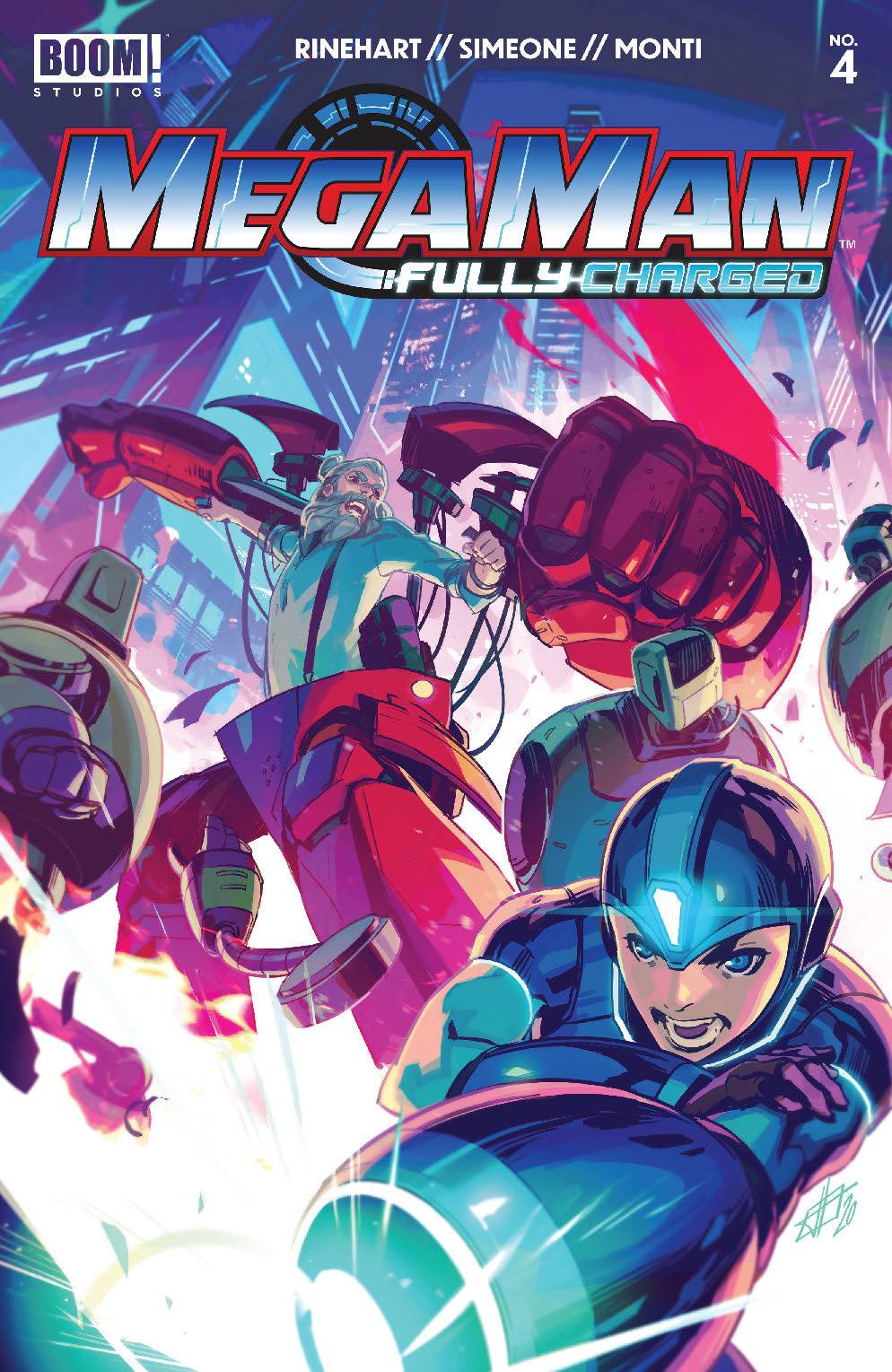 BOOM! STUDIOS COMIC BOOK VF/NM MEGA MAN FULLY CHARGED #4 CVR A MAIN
