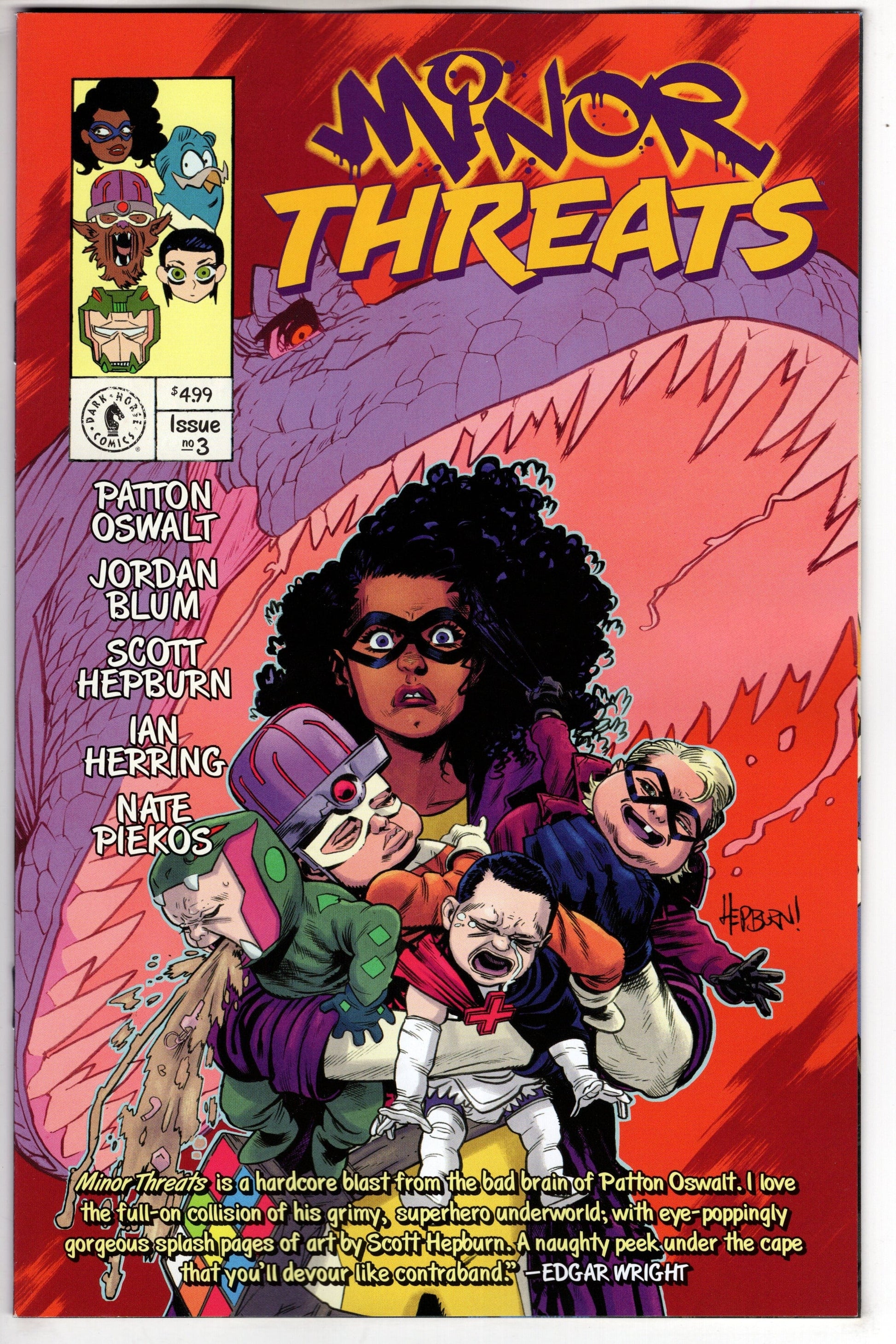 DARK HORSE COMICS COMIC BOOK Minor Threats #3 (Of 4) Cover A Hepburn