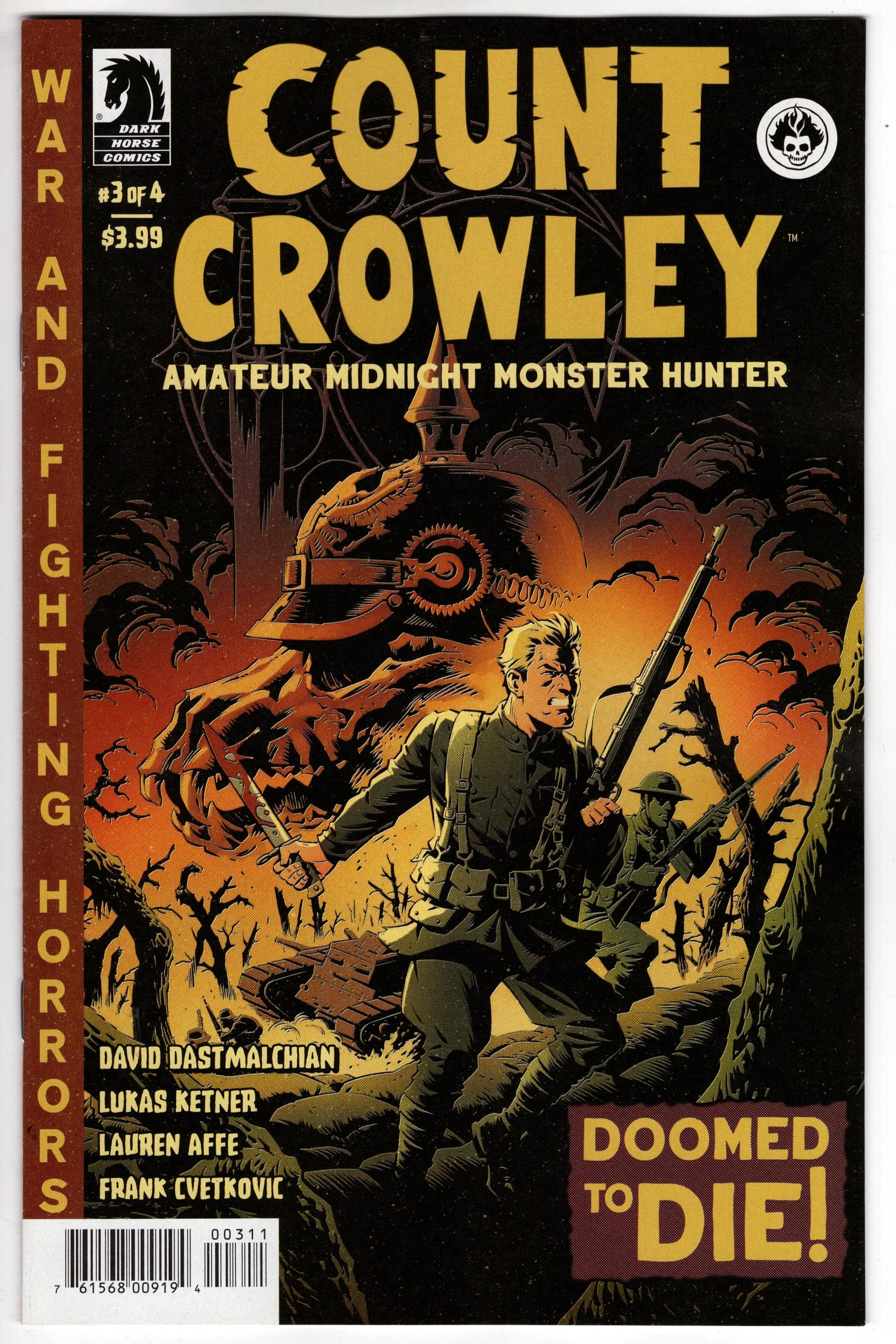 DARK HORSE COMICS COMIC BOOK VF/NM COUNT CROWLEY AMATEUR MIDNIGHT MONSTER HUNTER #3 (OF 4)